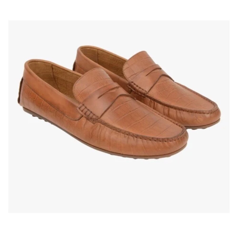 Steve Madden Men's Tan Leather Penny Loafers